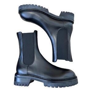 Ann Demeulemeester Black Leather Boots